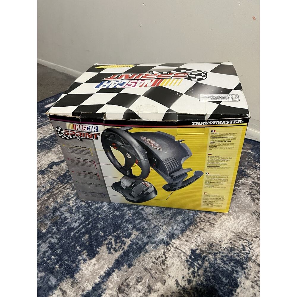 Thrustmaster Nascar Sprint Racing Steering Wheel & Pedals PC Computer In Box - Picture 3 of 11